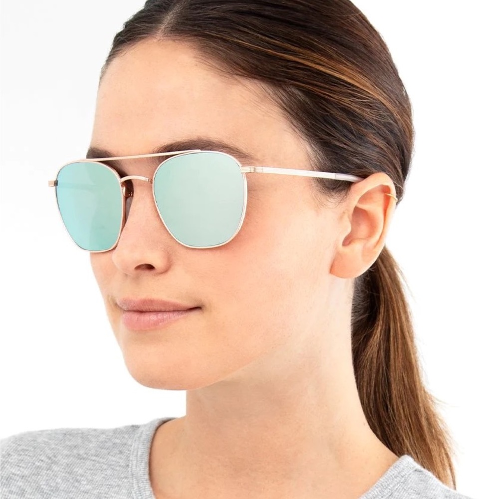 KREWE Audubon Rose Gold Mirror Polarized Sunglasses